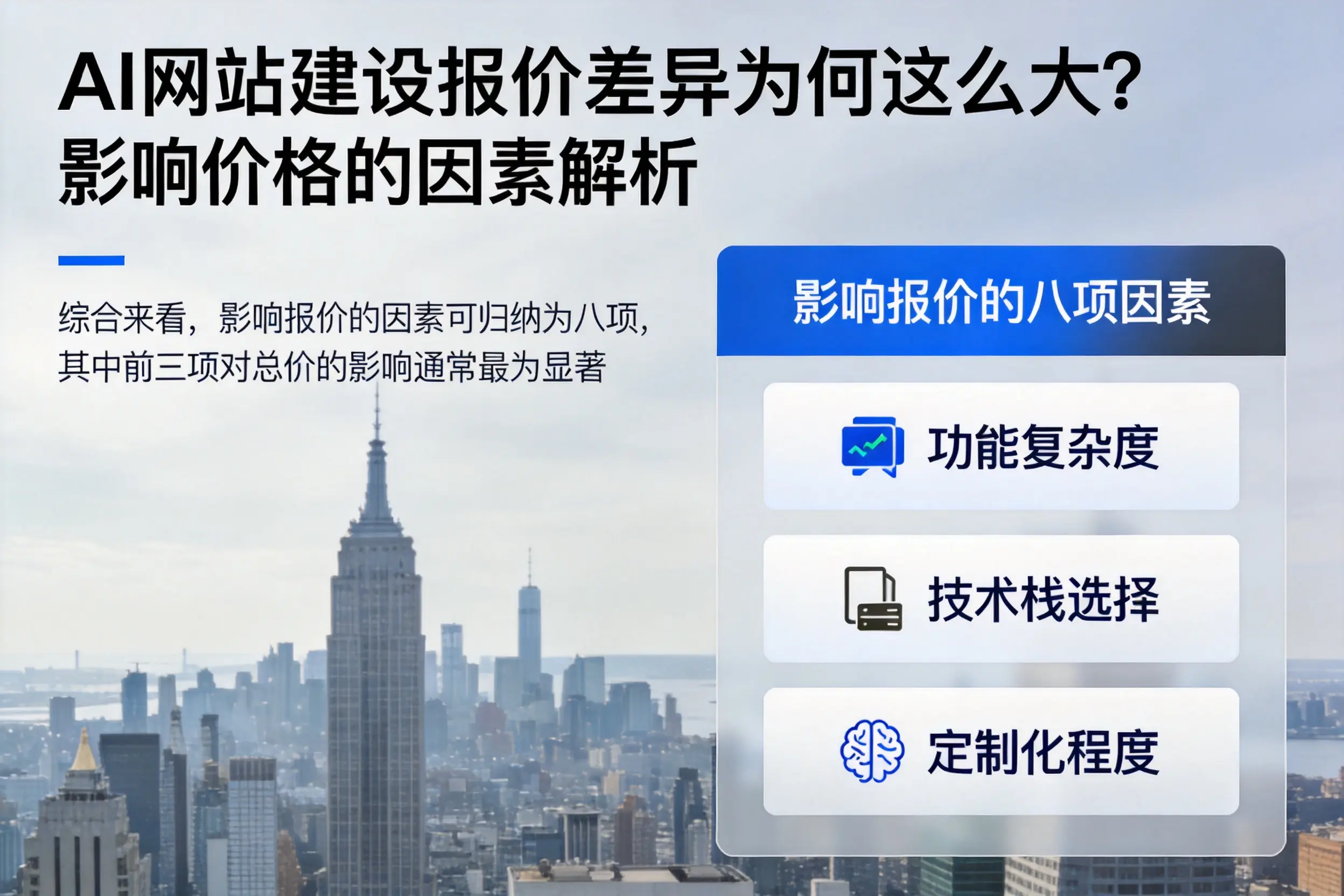 鸡西AI网站建设报价差异为何这么大？影响价格的因素解析