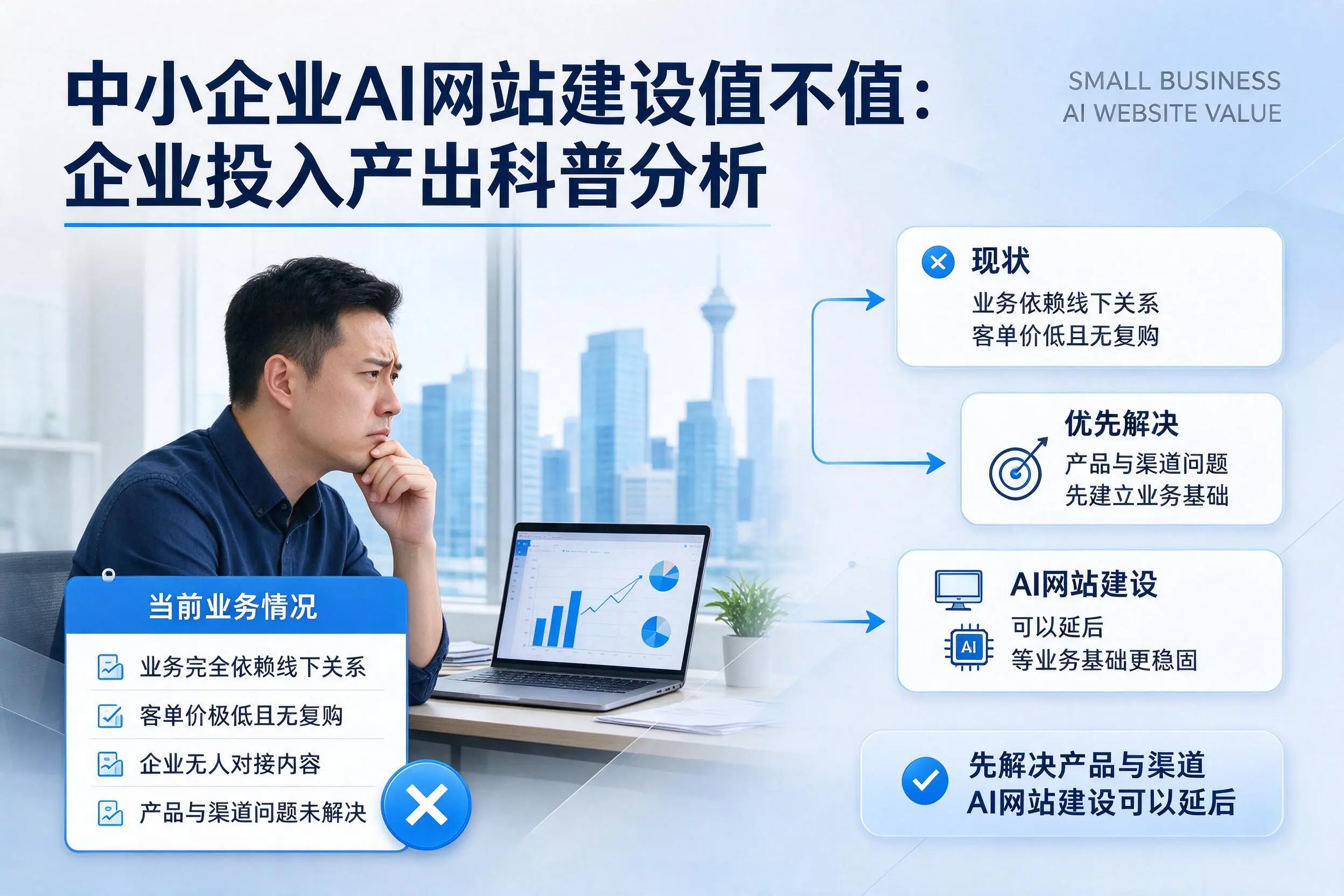 中小企业AI网站建设值不值:鸡西企业投入产出科普分析