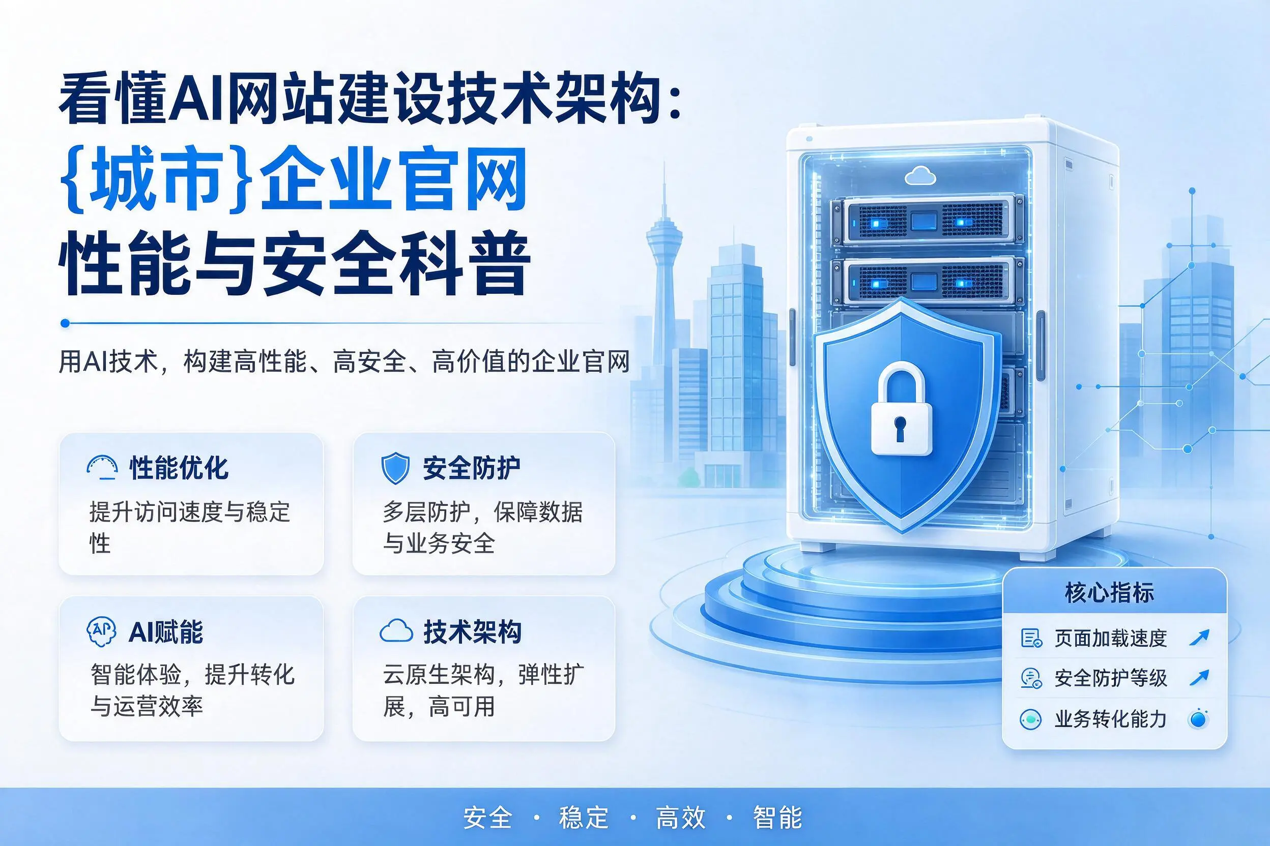 看懂AI网站建设技术架构：鸡西企业官网性能与安全科普