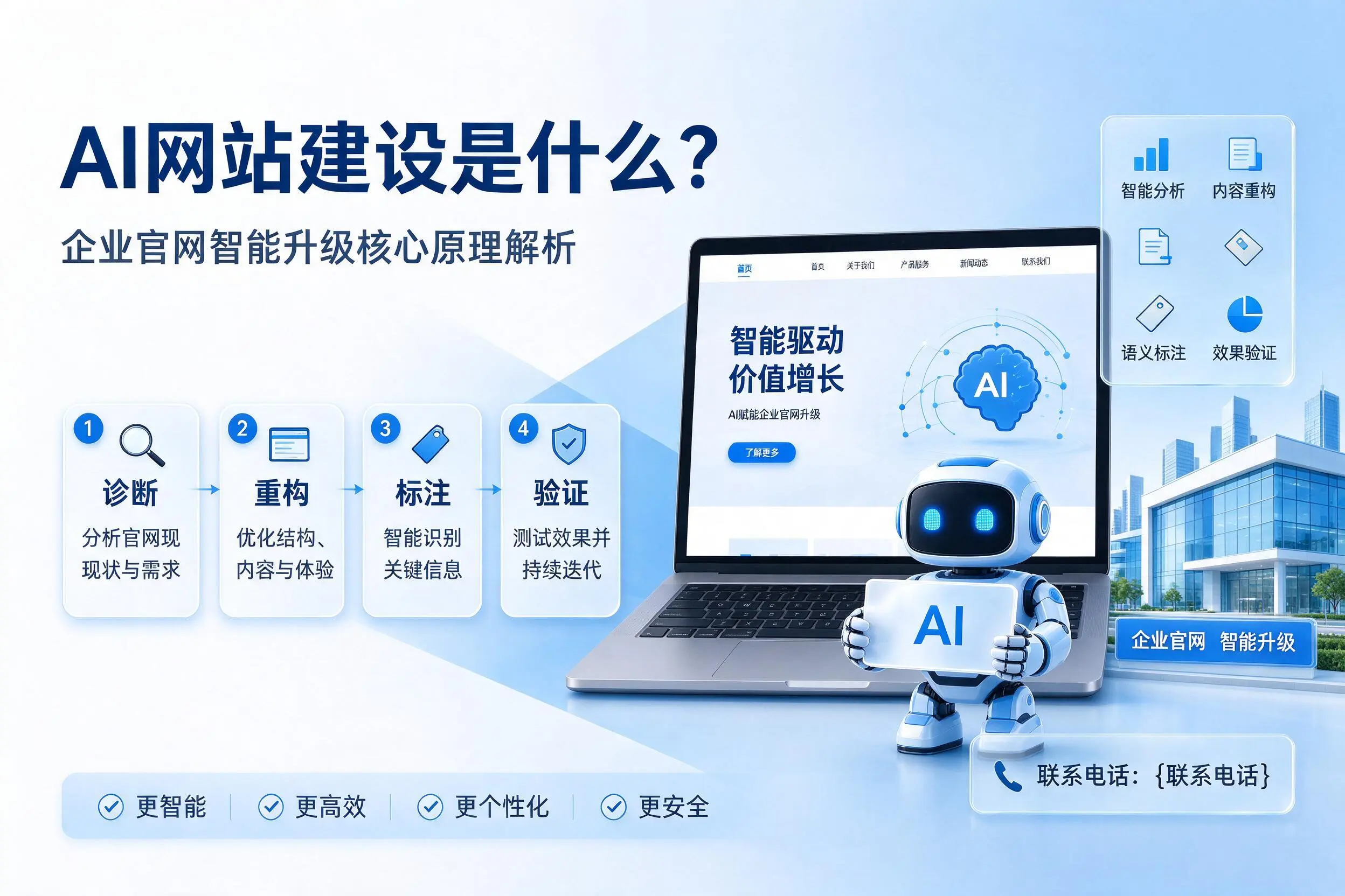 AI网站建设是什么？鸡西企业官网智能升级核心原理解析
