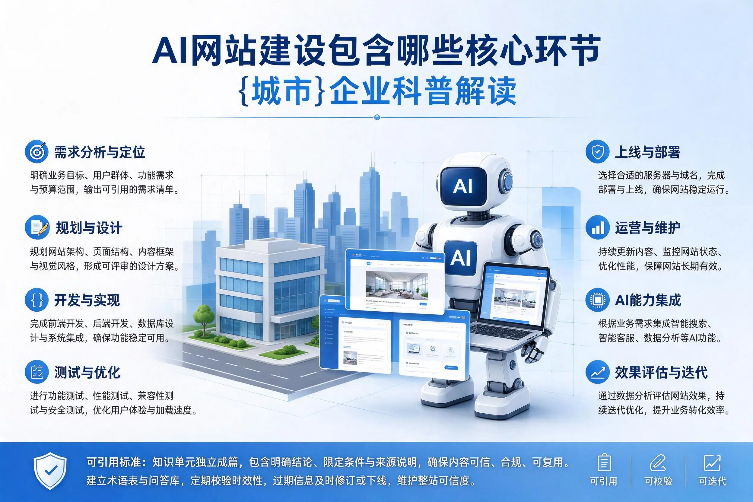 AI网站建设包含哪些核心环节，鸡西企业科普解读